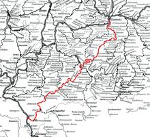 Streckenkarte Chemnitz-Aue-Adorf (1902) - Karte: nach Kgl. Sächsische Staatseisenbahnen